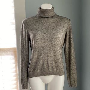 🌻 Ralph Lauren gray silk and cashmere turtleneck